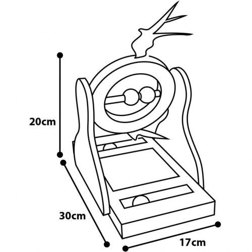 Volteador rascador de madera para gatos color Madera, , large Imagen numero 3
