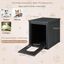 COSTWAY Mueble Arenero para Gatos Medianos, 60 x 47 x 54,5 cm, Cajas de Arena para Gatos con Puerta y Entrada, Refugio Impermeable para Cachorros, Mesa Auxiliar Gato para Sal&oacute;n, Entrada (Negro), , large indicador imagen numero 5
