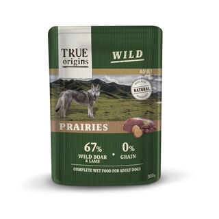 True Origins Wild Praires Jabalí y Cordero sobre para perros