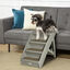 PawHut Escalera Plegable para Mascotas de 4 Peldaños Escalón para Perros Gatos Portátil con Alfombras Antideslizantes para Cama Sofá Carga 20 kg 62x38x49,5 cm Gris, , large indicador imagen numero 2
