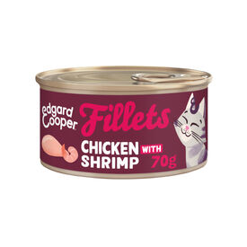 Edgard & Cooper Filetes de Pollo y Gambas Lata para gatos