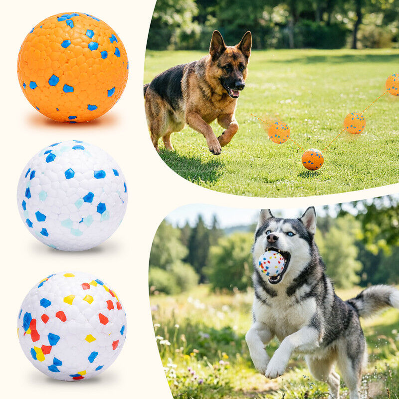Nobleza Pelota Perro Indestructible Pack de 3 &ndash; Juguete Interactivo de Goma E-TPU Flotante y Ultrarresistente para Perros Peque&ntilde;os, Medianos y Grandes, Pelotas Limpiadientes &Oslash; 7,6 cm, , large Imagen numero 4