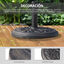 Outsunny Base para Sombrilla de Jardín de 9 kg Soporte de Parasol Redondo de Resina para Postes de 38mm/48mm Ø45,5x31 cm Bronce, , large indicador imagen numero 4