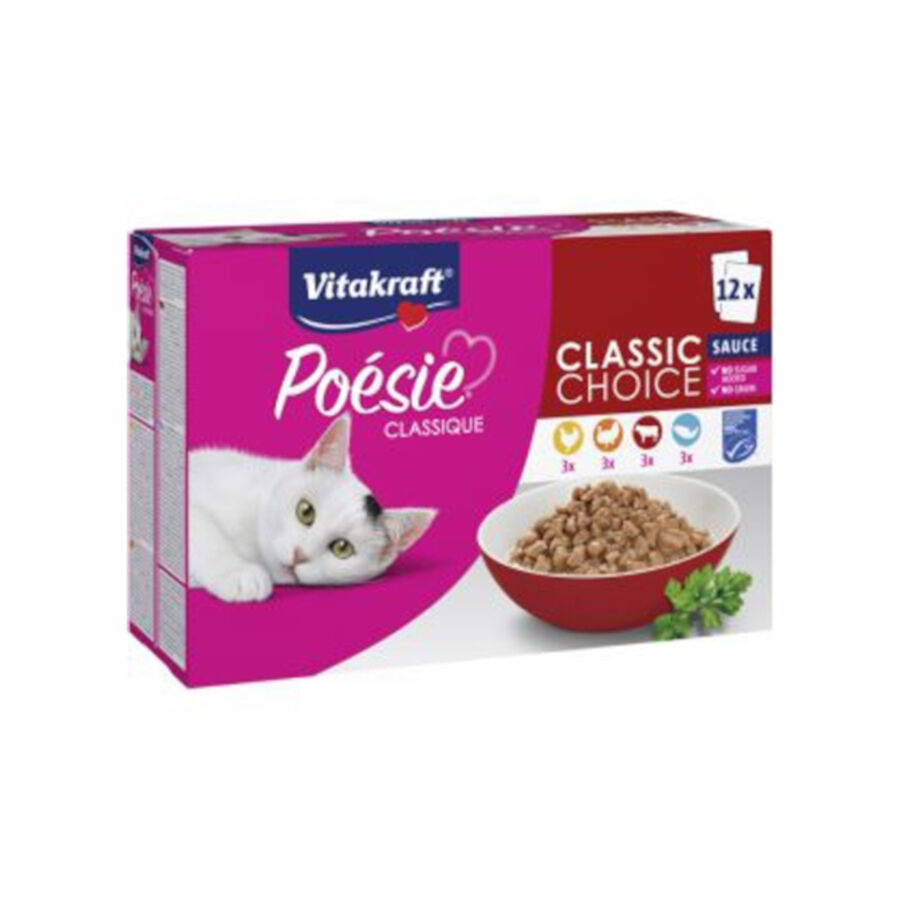 Vitakraft Po&eacute;sie Classique Cl&aacute;sicos Sobre en Salsa para gatos, , large Imagen numero 1