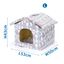 Nobleza Cama Gato Cueva Suave Nido Cueva para Perros Gatos Casa para Perro con Cojín Extraíble y Lavable,Cálido Felpa Cama Cojin Interior Invierno para Perro y Gato Medianos Pequeños,(M) L48*W45*H39CM ,Gris, , large indicador imagen numero 7