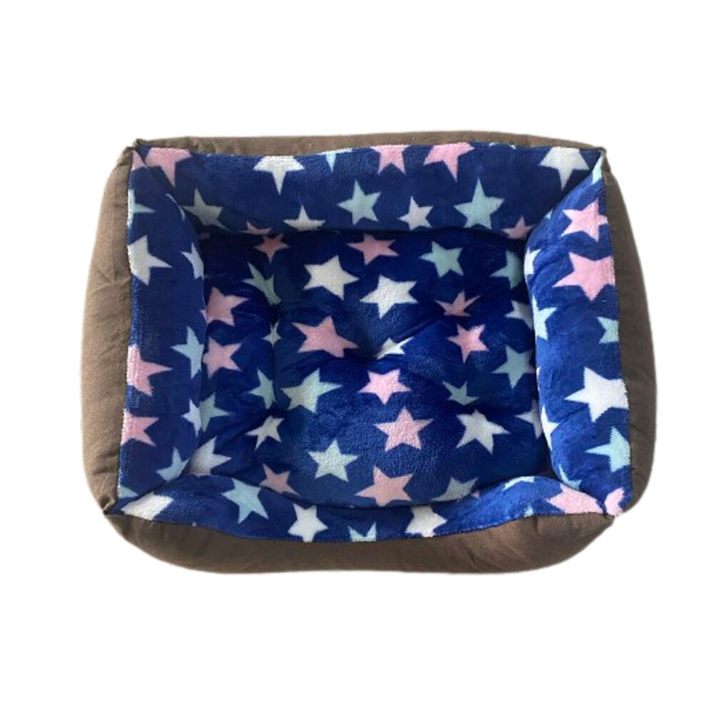 Cama de Mascota Modelo Rectangular con Felpa. Modelo Estrellas, , large Imagen numero 2