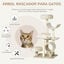 Pawhut árbol rascador con tubo de juego beige para gatos, , large indicador imagen numero 4