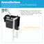 Nobleza - Filtro de Acuario, 3-en-1 Filtro de Acuario Colgante 400L/H, Sistema de Filtración con Bomba de Agua Integrada, Diseño de Flujo de Agua en Cascada, Ahorro de Energía 5W, , large indicador imagen numero 5