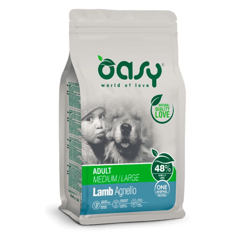 OASY ONE PRO PERRO ADULT M/L CORDERO 2.5KG, , large Imagen numero 2