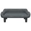 vidaXL Cama para perros de terciopelo gris oscuro 70x40x24 cm, , large indicador imagen numero 3