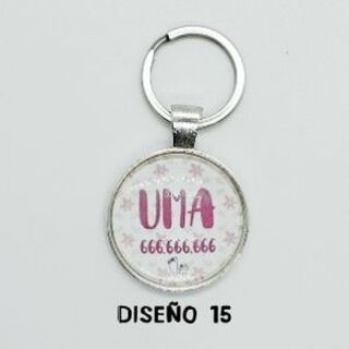 Chapa identificativa flores para perros color Blanca