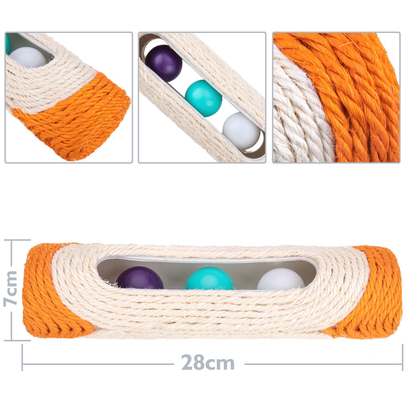 Juguete rascador para gatos con 3 pelotas internas, , large Imagen numero 2