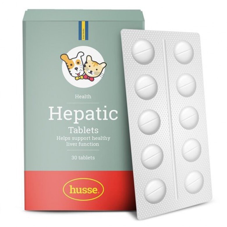 Suplemento nutricional Husse Hepatic Tablets para perros y gatos, , large image number null