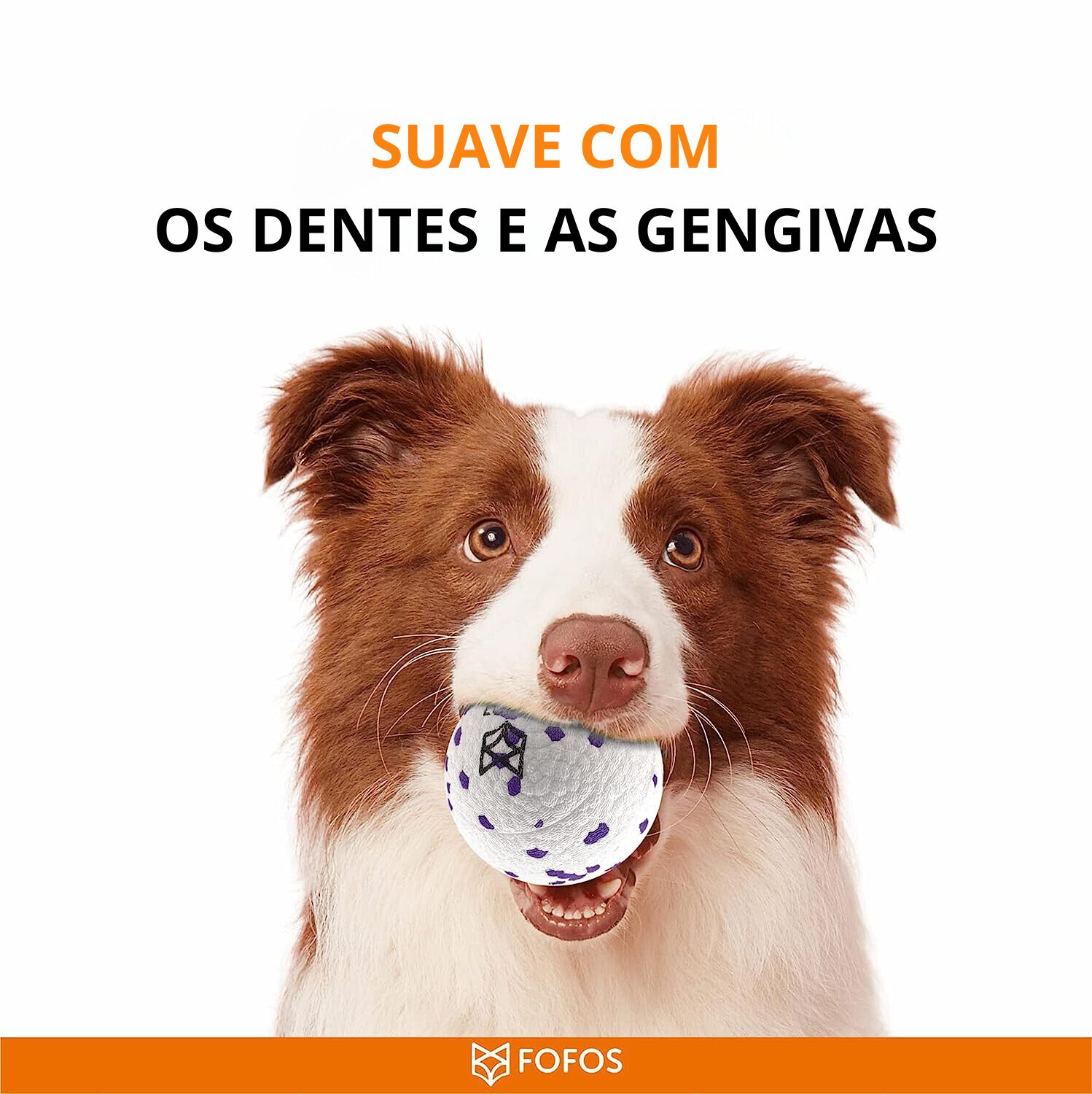 FOFOS | Super Pelota Saltarina Resistente (Morado y Blanco)  - Para Perro, , large Imagen numero 5