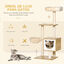 PawHut Árbol Rascador para Gatos con Plataforma Altura 126 cm Torre Escalador para Gatos con Hamaca Caseta Cama Postes de Sisal y Bolas para Jugar 48x40x126 cm Beige, , large indicador imagen numero 4