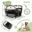 Parque plegable para perros | Gatos | Roedores | 8 ventanas | 2 puertas | Seguro | Cordón elástico | Gris | Scooby | Mobiclinic, , large indicador imagen numero 2
