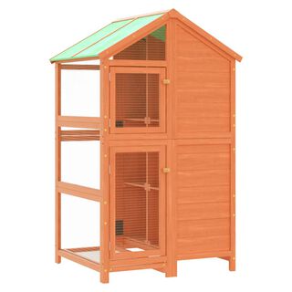 VidaXL Caseta robusta madera pino maciza para pájaros 