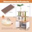 COSTWAY Árbol para Gatos con Caja de Arena, 2 en 1 Rascador para Gatos Moderno, Árbol de Actividades para Gatos con Escalera, Rascador, Cuerda de Sisal y Bolas Colgantes, Verde y Blanco y Natural, , large indicador imagen numero 2