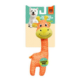 FOFOS Juguete para Perros FlyKnit Jirafa &ndash; Peluche con Sonido