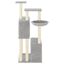 vidaXL Rascador para gatos con postes de sisal gris claro 122 cm, , large indicador imagen numero 3