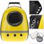 Mochila para transporte de mascotas gato y perro. Transportin de plástico rígido amarillo, , large indicador imagen numero 4