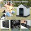 COSTWAY Casa de Plástico para Perros, Caseta Impermeable con Suelo Elevado y Válvulas de Aire, Ideal para Perros Pequeños y Medianos, Interior y Exterior (Negro y Gris, 65 x 70 x 71,5 cm), , large indicador imagen numero 4