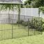 vidaXL Corralito para perros con 4 paneles acero galvanizado negro, , large indicador imagen numero 6