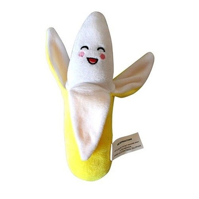 DZL banana peluche de algodón amarillo para perros, , large image number null