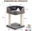 COSTWAY Árbol Rascador Compacto para Gatos, Altura 50 cm, Torre de Sisal Natural Alfombrado con Plataforma Felpa y Poste de Rascado, Torre para Rascar, Relajarse y Dormir (Gris), , large indicador imagen numero 4