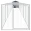 vidaXL Caseta perros con tejado acero galvanizado gris 117x609x123 cm, , large indicador imagen numero 18
