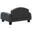 vidaXL Cama para perros de cuero sintético negra 50x40x30 cm, , large indicador imagen numero 4