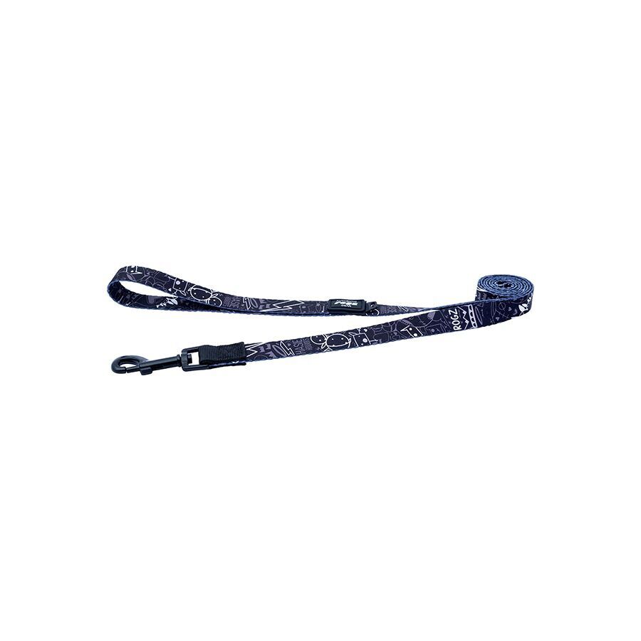 Correa para perro Rogz Fusion &ndash; Dise&ntilde;o Grafitti Negro (4 tallas), , large Imagen numero 3