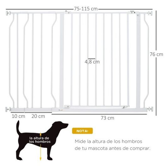 PawHut barrera de seguridad extensible para mascotas