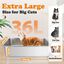 Nobleza - Arenero para Gatos de Acero Inoxidable Cerrado Grande 60x40x15 cm - Caja de Arena con Borde Alto, No Absorbe Olores, Antideslizante - Adecuado para Gatos Grandes y Múltiples Gatitos, , large indicador imagen numero 2