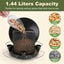 Nobleza Comedero Pajaros Exterior Metal, Alimentador Colgante Aves Silvestres con 4 Puertos y Copas de Agua, Estructura Retr&aacute;ctil Anti-Ardillas para Jard&iacute;n, 1.44 L, Negro, , large indicador imagen numero 4