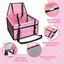 Nobleza - Refuerzo de Coche para Perros, Asiento del Coche de Seguridad para Mascotas Perro Gato Plegable Lavable Viaje Bolsas y Otra Mascota Pequeña con Cremallera Bolsillo, 40 * 34 * 25 cm, Rosa, , large indicador imagen numero 5