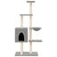 vidaXL Rascador para gatos con postes de sisal gris claro 145 cm, , large indicador imagen numero 3