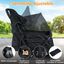 COSTWAY Carrito para Perros Doble, Cochecito Plegable para Perros con 2 Portabeb&eacute;s, Sombrilla Ajustable, Almohadilla Extra&iacute;ble, Cintur&oacute;n de Seguridad, Cesta, Carro Mascotas, Carga 12 kg uno (Negro), , large indicador imagen numero 2