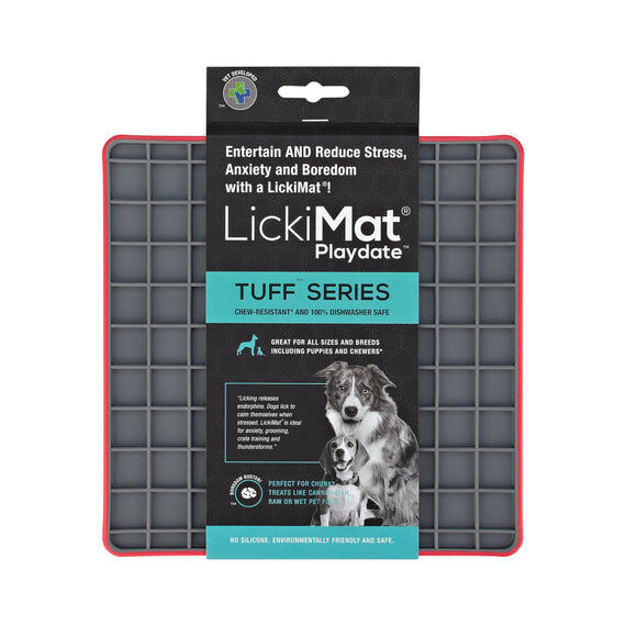 Comedero LickiMat Tuff Playdate Rojo para perro, , large Imagen numero 1