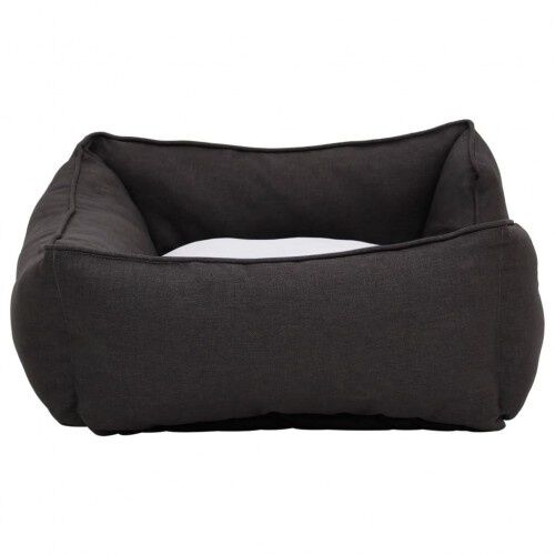Vidaxl sof&aacute; acolchado rectangular con coj&iacute;n gris oscuro y blanco para perros, , large Imagen numero 10