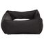 Vidaxl sofá acolchado rectangular con cojín gris oscuro y blanco para perros, , large indicador imagen numero 10