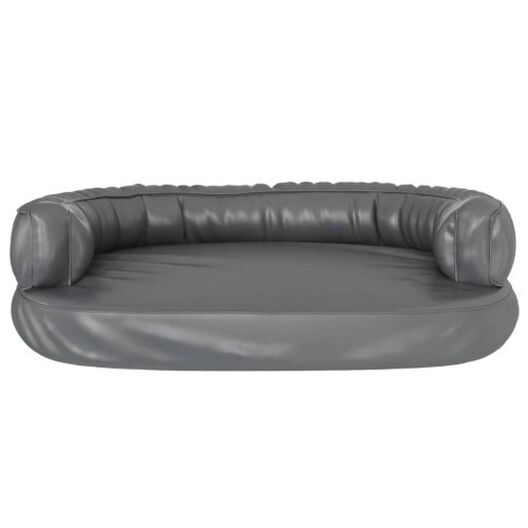 Vidaxl sofá acolchado rectangular gris para perros, , large image number null