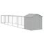 vidaXL Caseta perros tejado acero galvanizado gris claro 117x609x123cm, , large indicador imagen numero 4