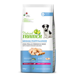 Natural Trainer Puppy&Junior Medium Pollo pienso para perros, Natural Trainer Puppy&Junior Medium Pollo pienso para perros