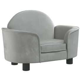 vidaXL Sofá Cama de Terciopelo gris claro para perros