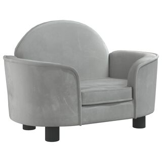 vidaXL Sofá Cama de Terciopelo gris claro para perros
