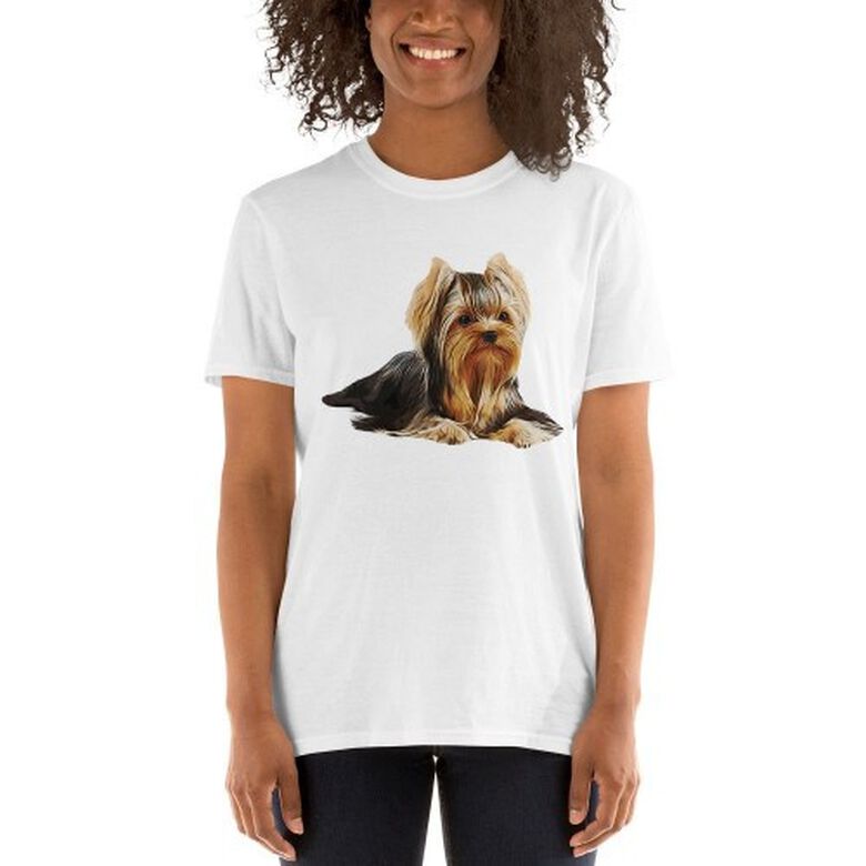Mascochula camiseta mujer personalizada con tu mascota blanco thumbnail
