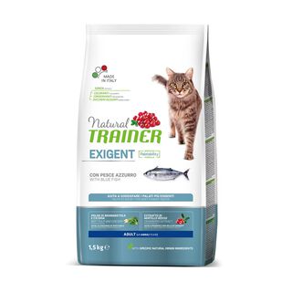 Pienso para gatos Natural Trainer Adult Exigent con pescado 1,5 kg Natural Trainer Adult Exigent Pescado pienso para gatos