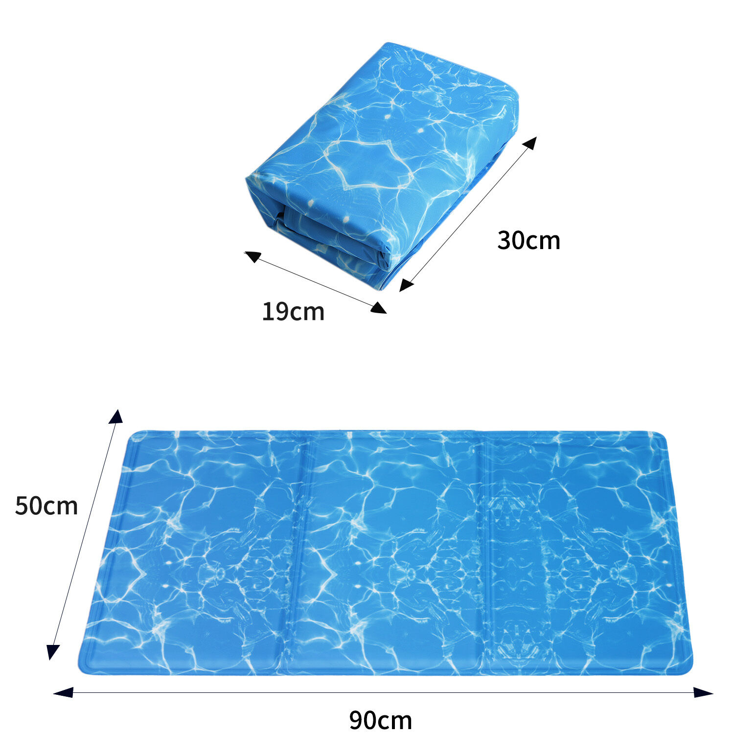 Nobleza - Alfombrilla refrescante para mascotas grandes. Auto refrigerante No t&oacute;xico. Ideal para para perros, gatos en verano. 65 * 50 cm, color azul M, , large Imagen numero 9