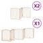 vidaXL Puerta para perros plegable 12 paneles madera de &aacute;lamo 600 cm, , large indicador imagen numero 6